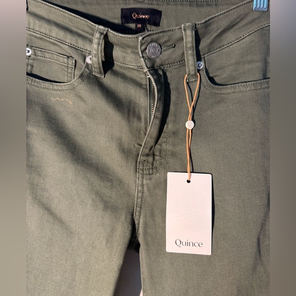 ✨ Quince Bella Stretch Straight Jeans – Loden Green ✨ - Picture 5 of 14